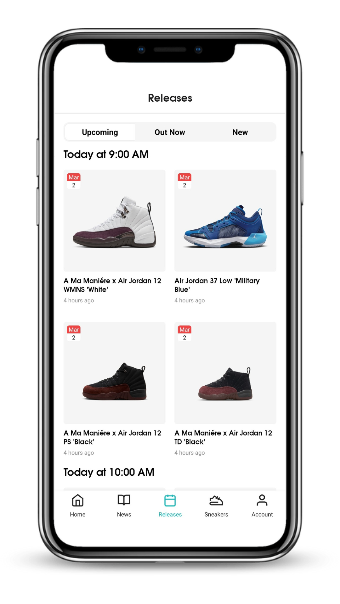 upcoming releases sneakerjagers app